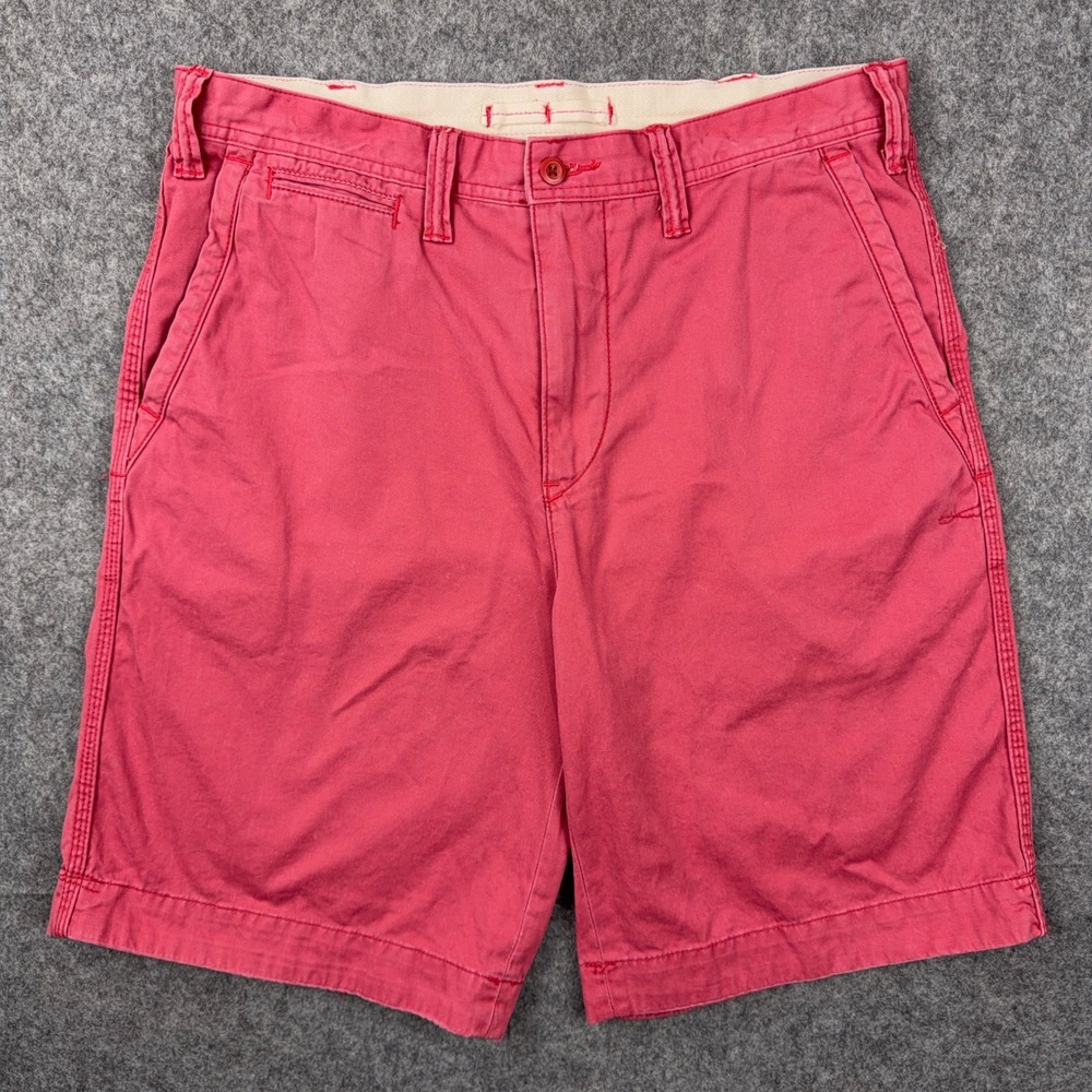 Polo Ralph Lauren Shorts Mens 33 Pink Relaxed Fit Chino Twill Preppy Summer Y2K